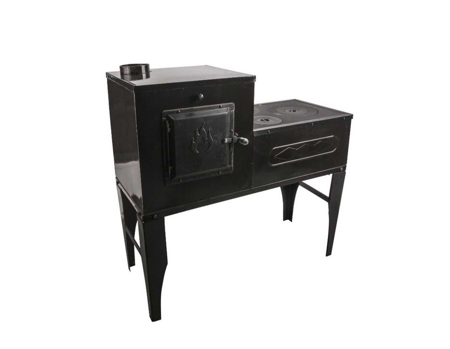 Soba Cizma L Lemne Cuptor Neagra 7kW Evacuare Stanga LivratGRATUIT VL