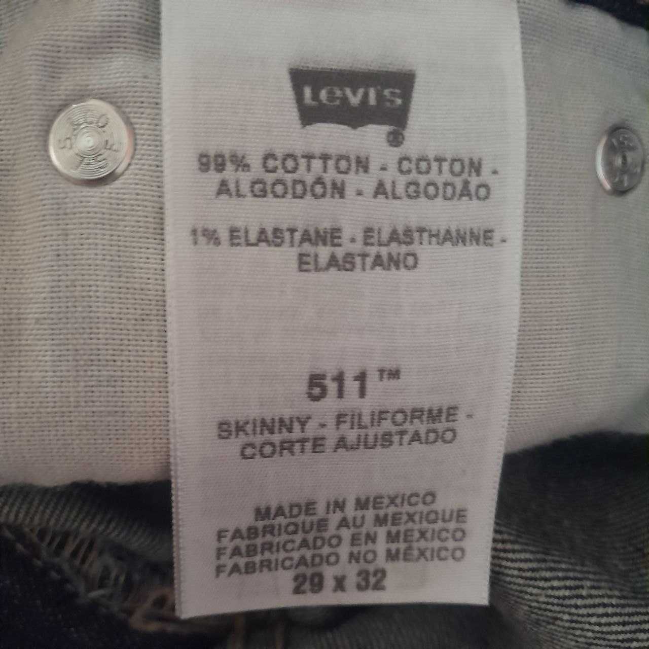 Джинсы Levis 511 / Made in Mexico / W29 L32