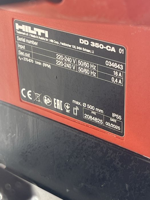 Hilti DD 350-CA masina carotat 2025