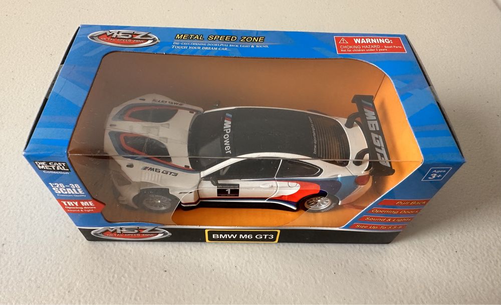 Masinuta Metalica BMW M6 GT3 cu Lumini & Sunete
