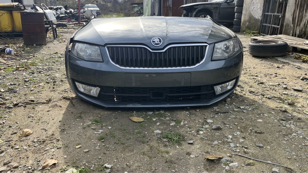 Parte fata complecta bara capota aripa far trager skoda octavia 3