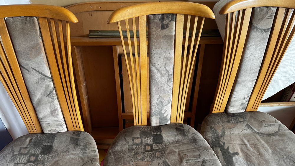 Комплект дъбова маса и столове 6бр.