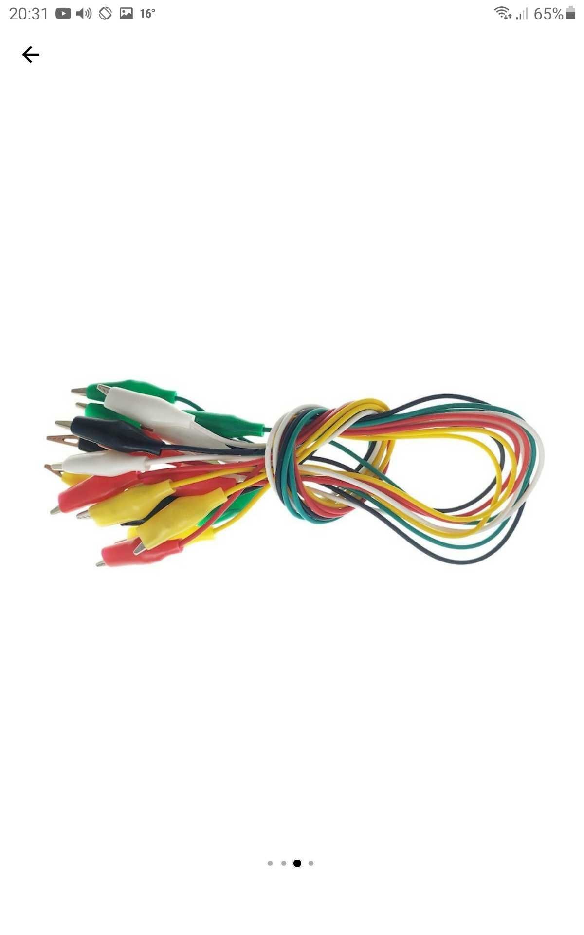 Cabluri cu cleme de testare electrice,5 culori,lungime 48cm,set 10 buc