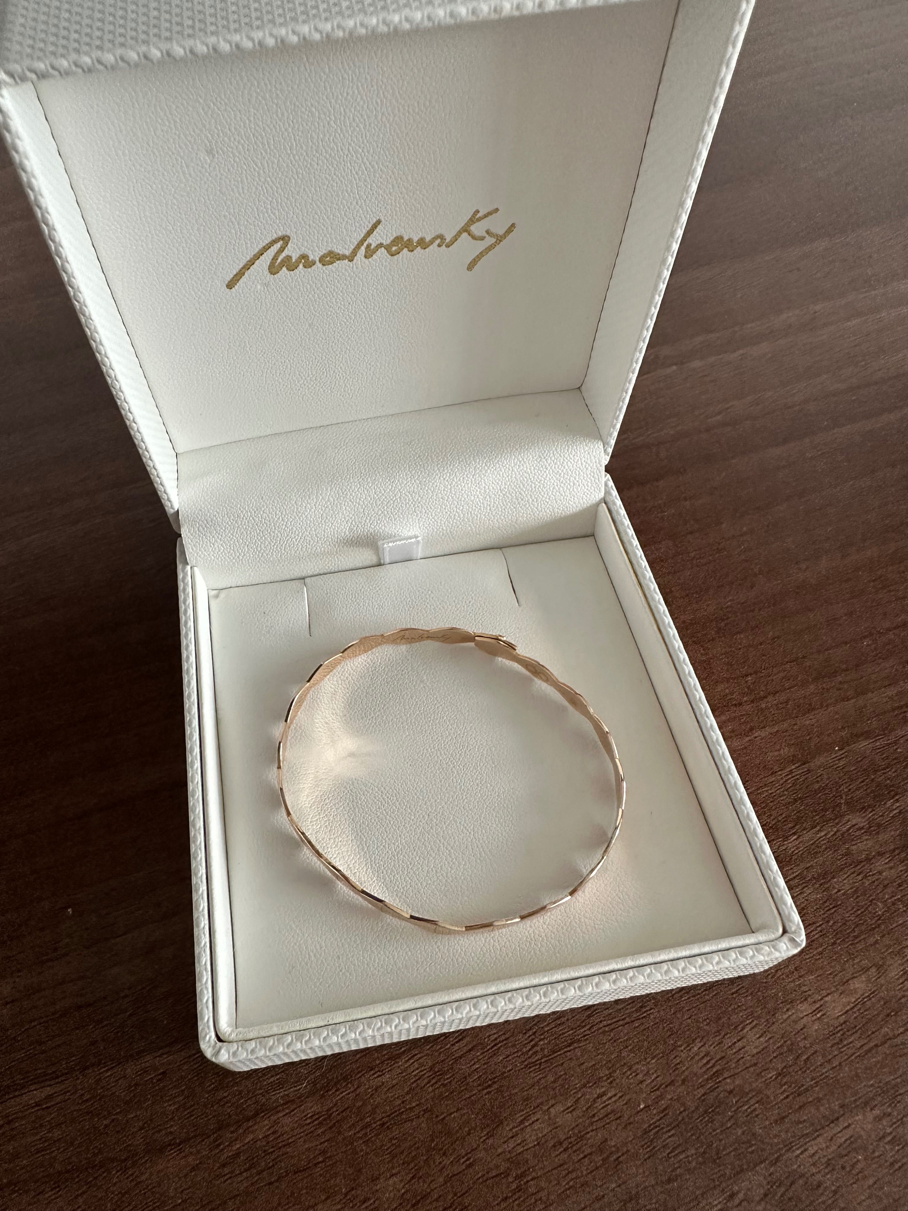 Vand bratara Malvensky, aur roz, 14KT