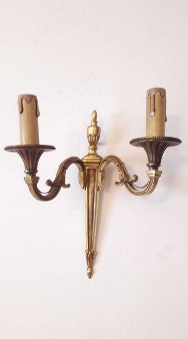 Set de trei aplice din bronz masiv vintage