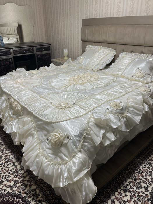 красивое свадебное покрывало новое