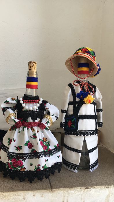 Sticle artizanale imbracate port popular Cadou!