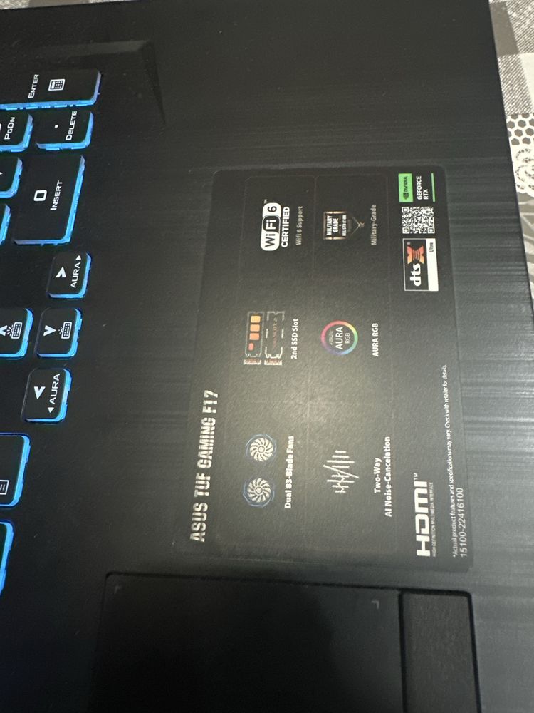 ASUS TUF F 17 игровой ноутбук