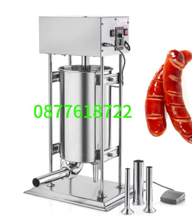 Професионални електрически пълначки за месо с педал 10л и 15л