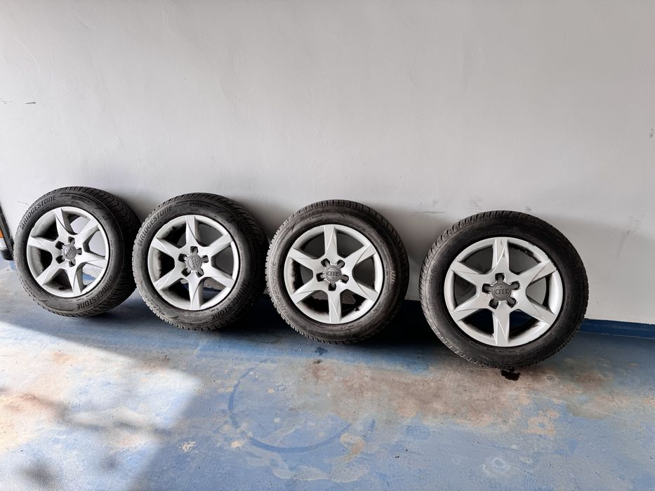 Jante Audi 16” cu anvelope bridgstone de iarna 8mm 205/60R16 96H