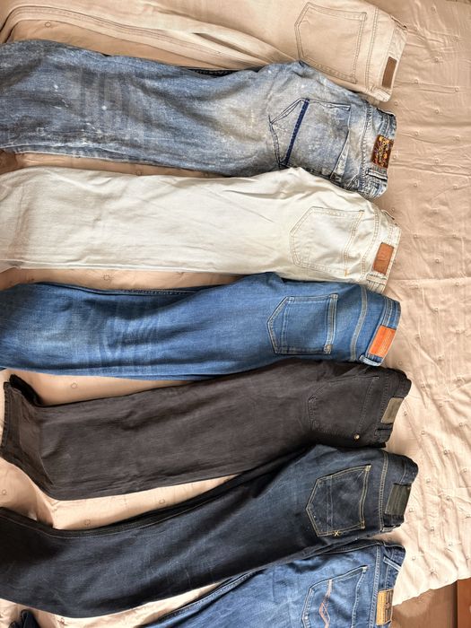 Лот дънки (8 чифта) replay, pepe, desigual, scotch & soda, guess и др.