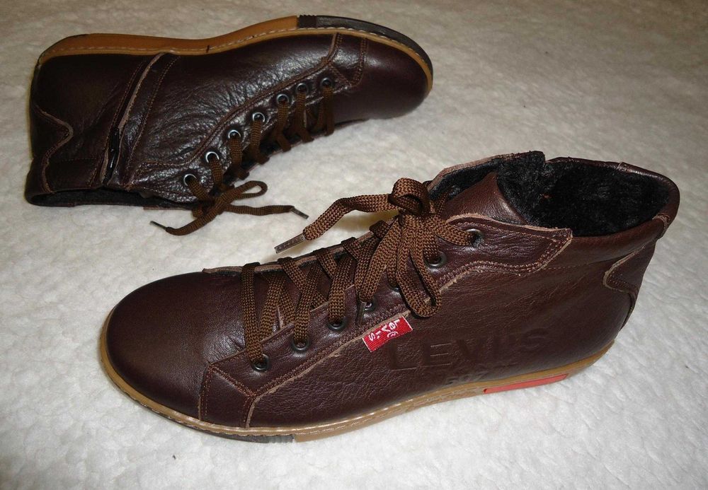 Ghete barbati piele naturala maro imblanite total toamna iarna