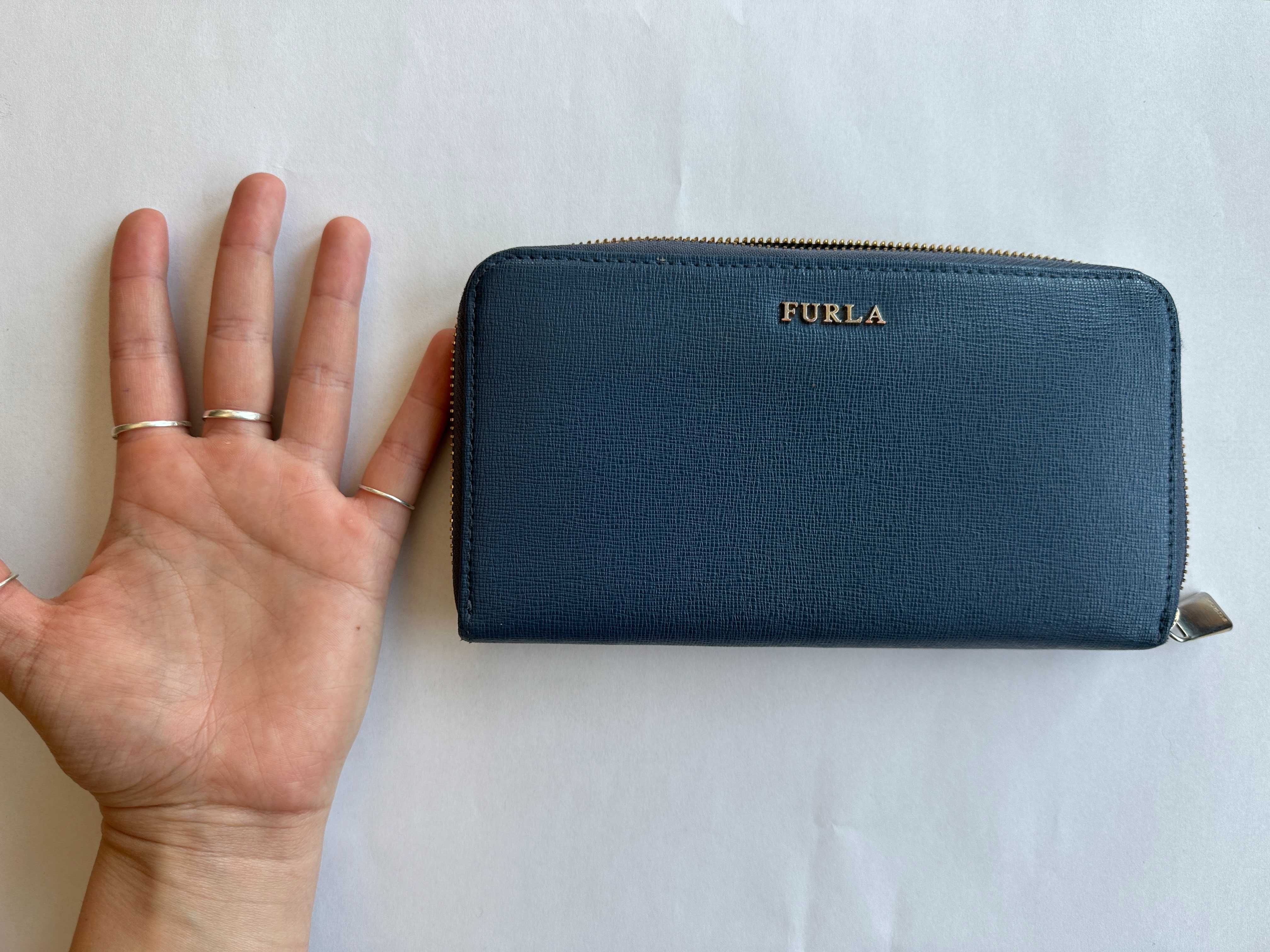 Furla портмоне Babylon XL синьо