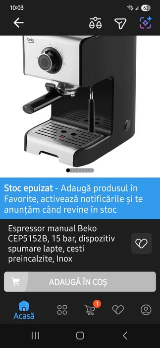 Expresor beko manual