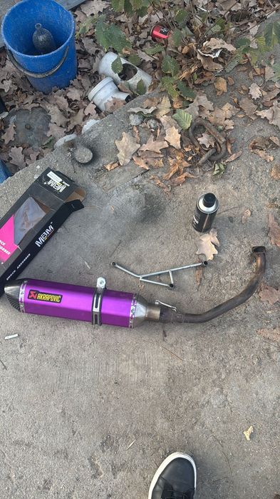 Прямоточный глушитель для мопед/мотоцикла 470мм длина
