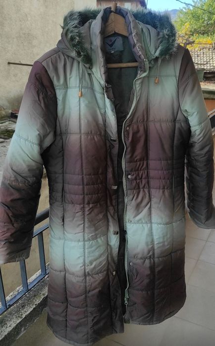 Дамско яке зелено-кафяво L-XL