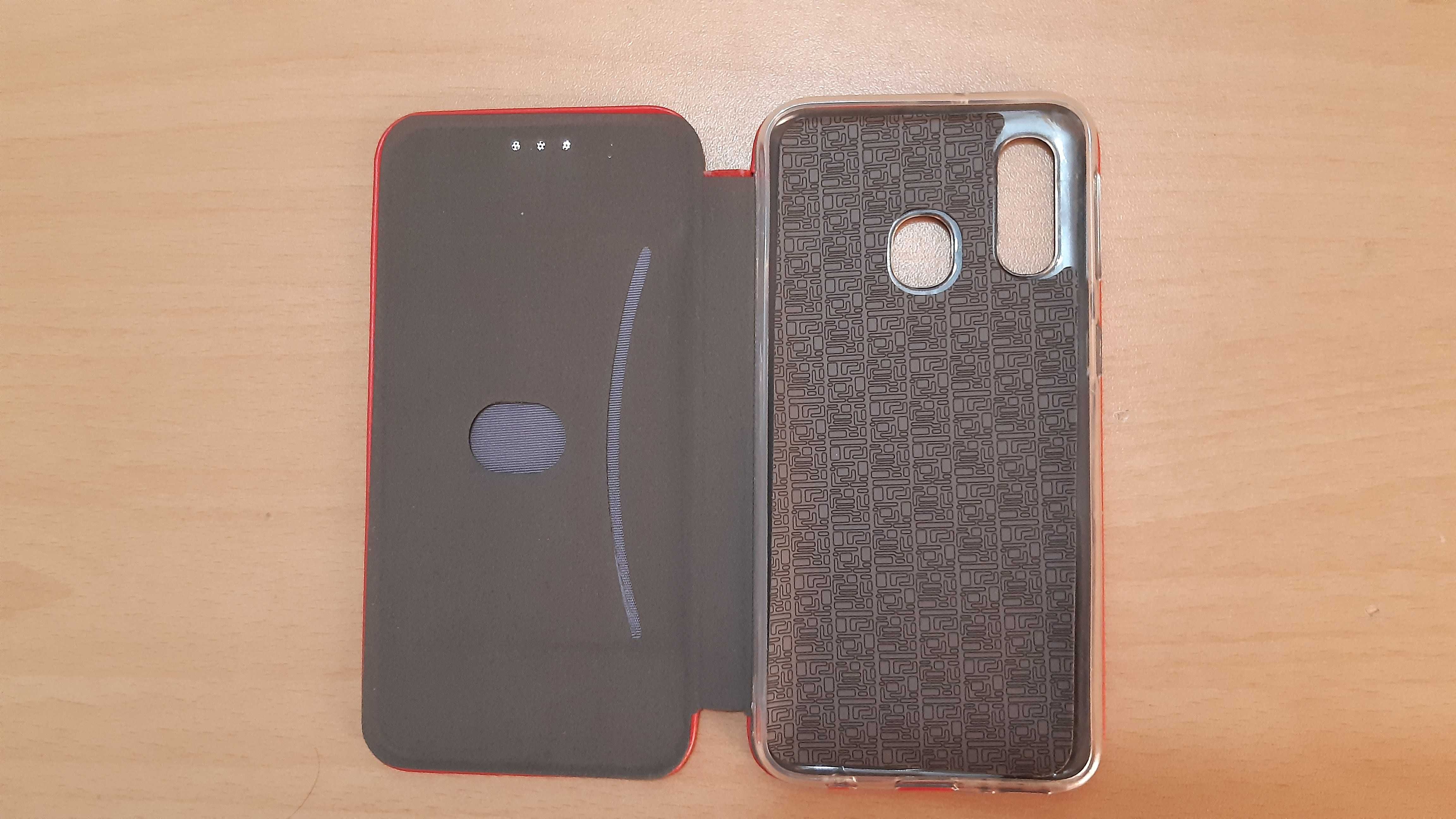 Fancy калъф тип книга за Samsung A40 червен