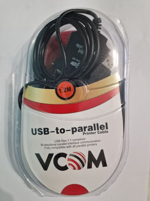 Кабел VCOM USB-to-Parallel (Принтерен кабел)
