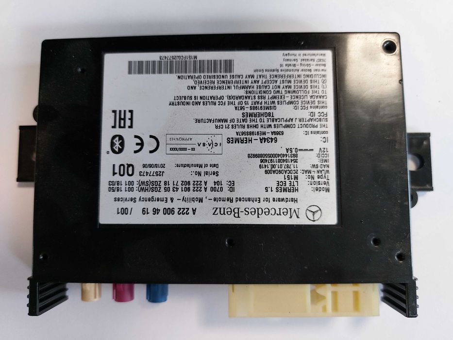 Модул за управление на комуникации/Bluetooth Mercedes W213 Е220d 2017