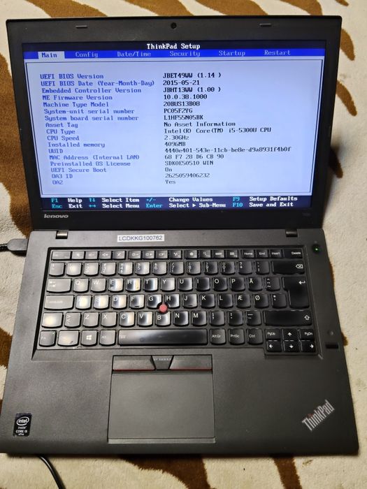 Laptop Lenovo Thinkpad X240,T440,T450,T460