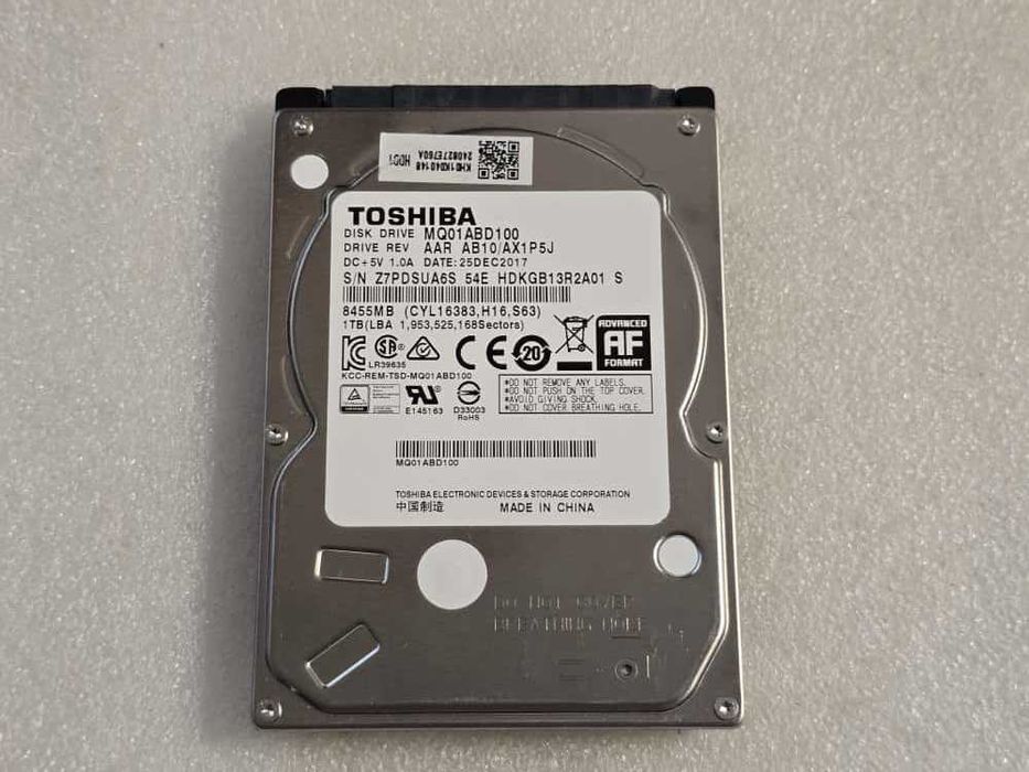 Hard disk laptop Toshiba MQ01ABD100 2,5'' 1TB SATA2 5400RPM 8MB
