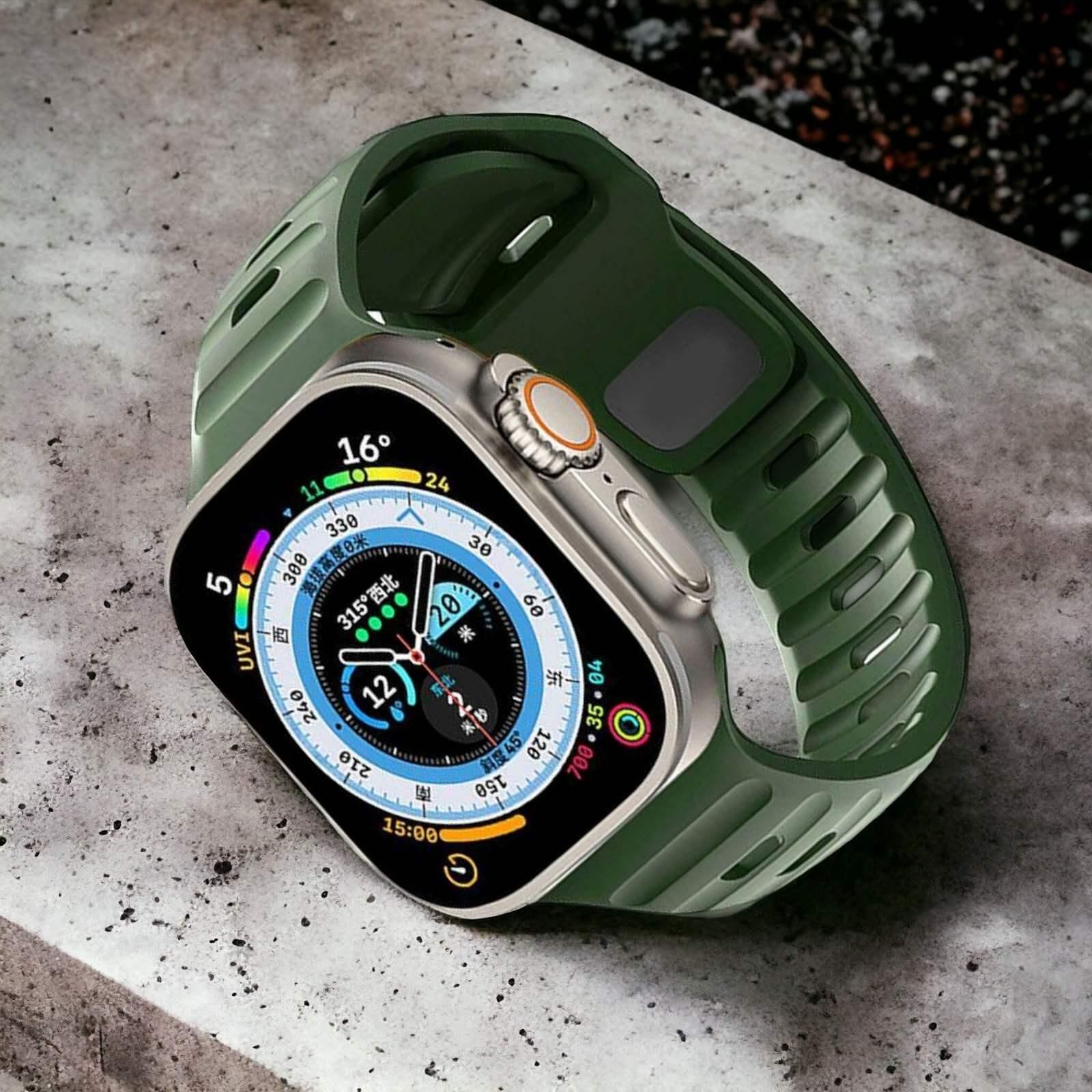 Каишка tech protect icon line за apple watch ultra/ ultra 2 green