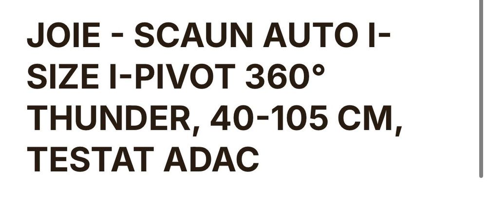 Scaun de mașină joie