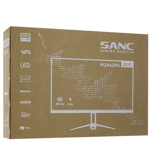 Монитор Sanc M2442PH V3, LCD 23.8" 1920x1080, IPS (LED) 200Hz White