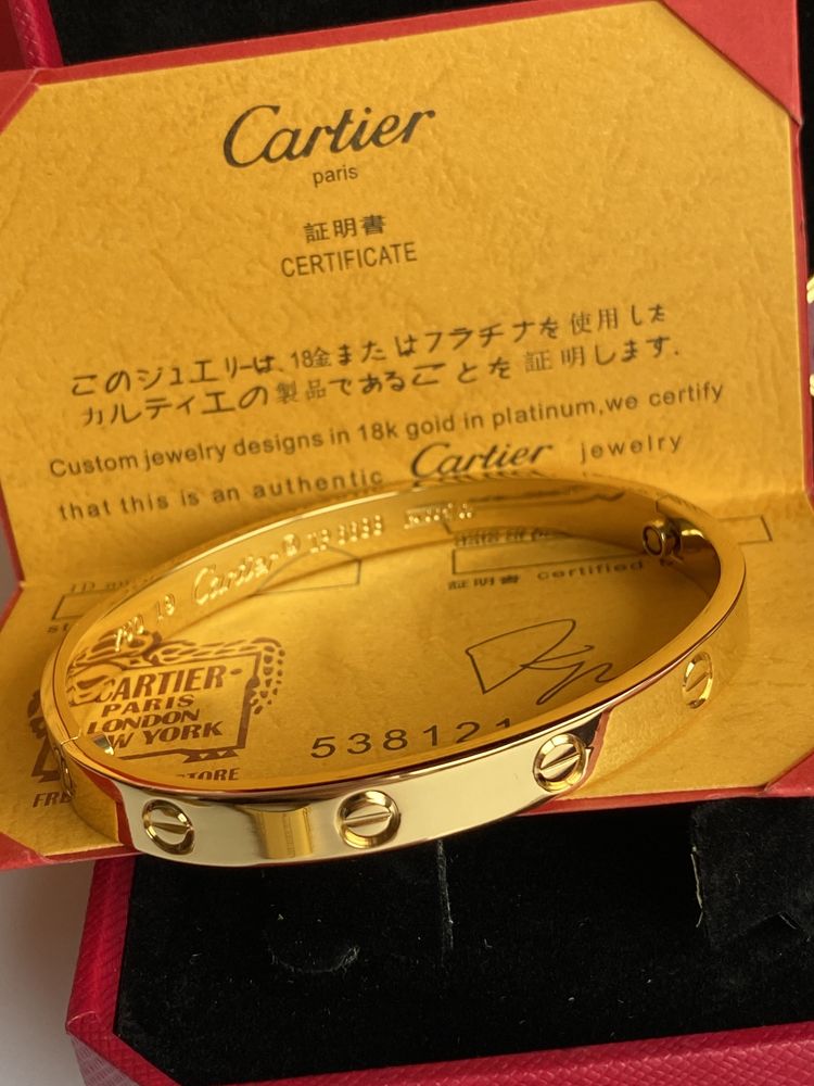 Bratară Cartier LOVE 19 Aur 750