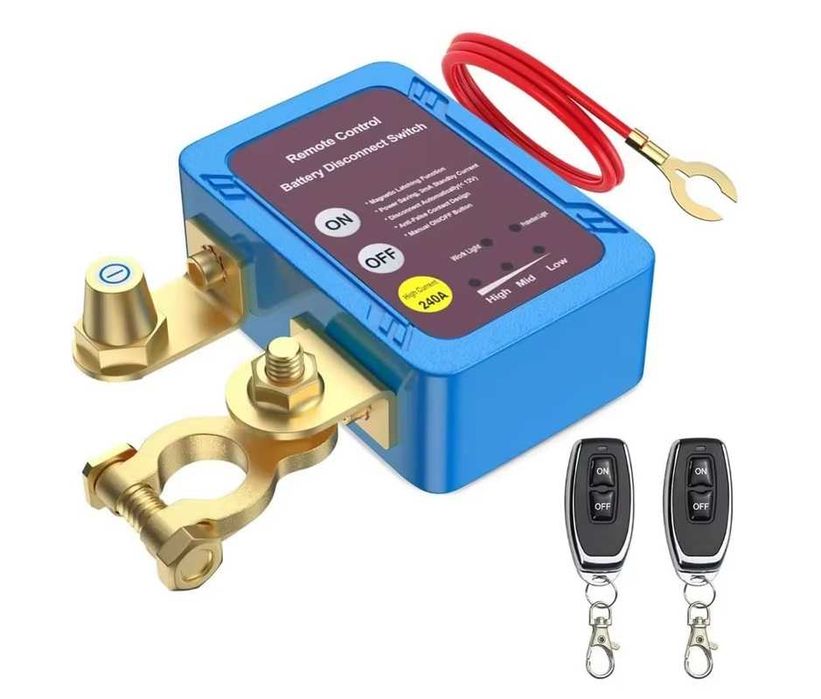 Автоматичен прекъсвач за акумулатори с дистанционно 12V 240A ключ маса
