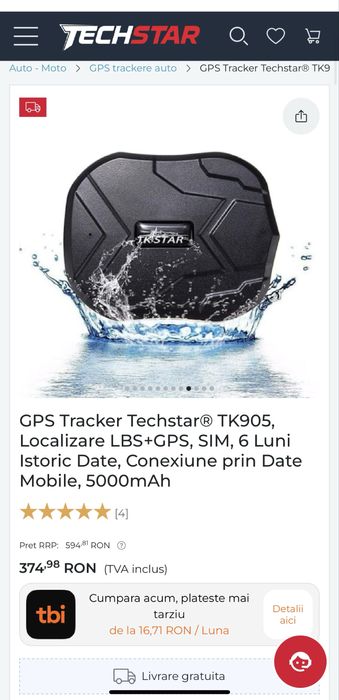 GPS Tracker Techstar Nou