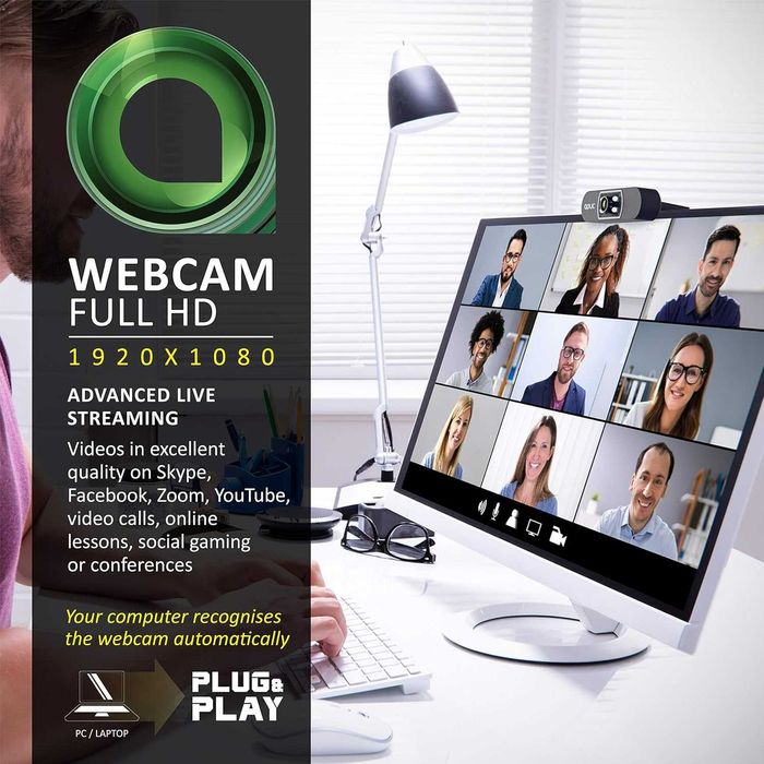 Cameră web Full HD 1080p cu microfon - 2k 1920x1080P,sigilat
