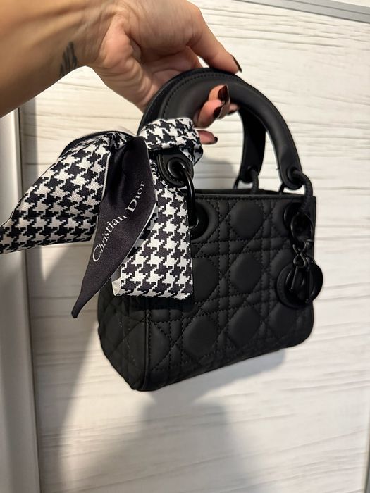 Чанта Mini Lady Dior Bag Ultramatte нова най висок клас