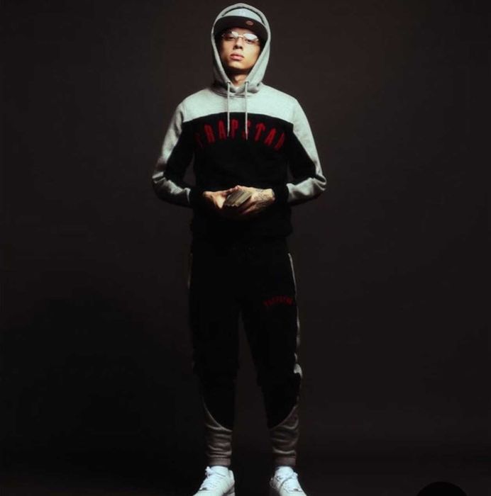 Trapstar Irongate Trening Tracksuit Central Cee Negru Rosu Gri