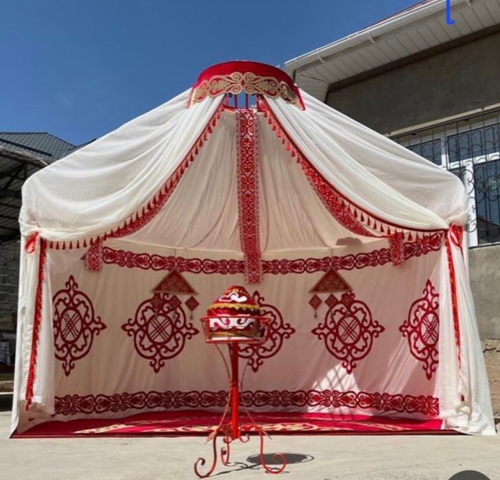 Жарты киіз үй, стол, ыдыс, казан, титан, освещение, газон жалға беріле