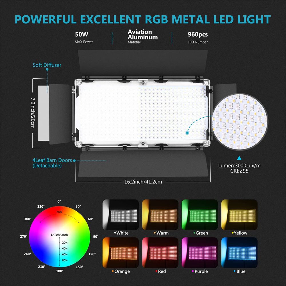 Проф. RGB. Диодно осветление. Видео. Фото. Постоянно осветление.