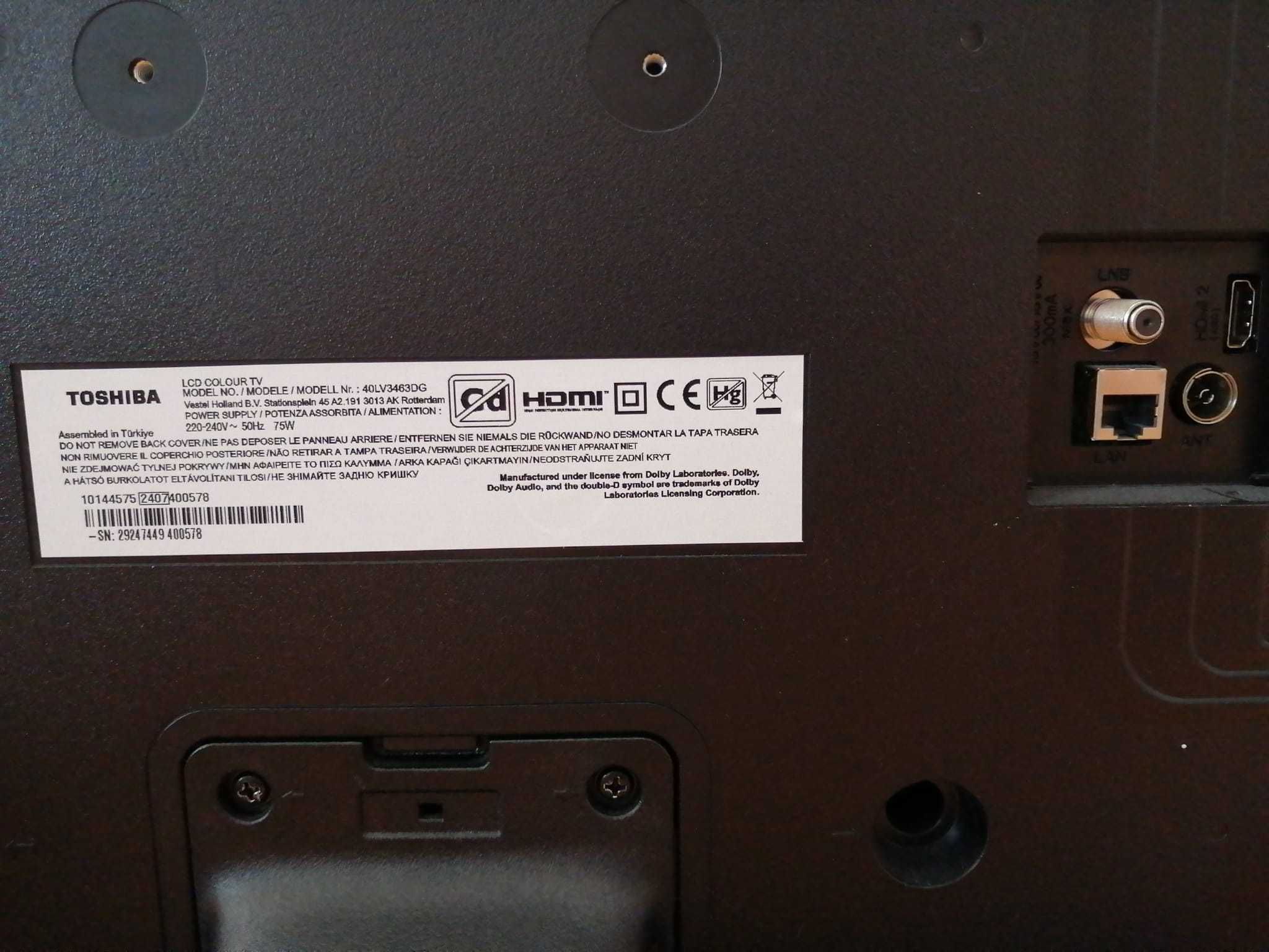 Televizor LED Smart TOSHIBA 40LV3463DG, Full HD, 100cm