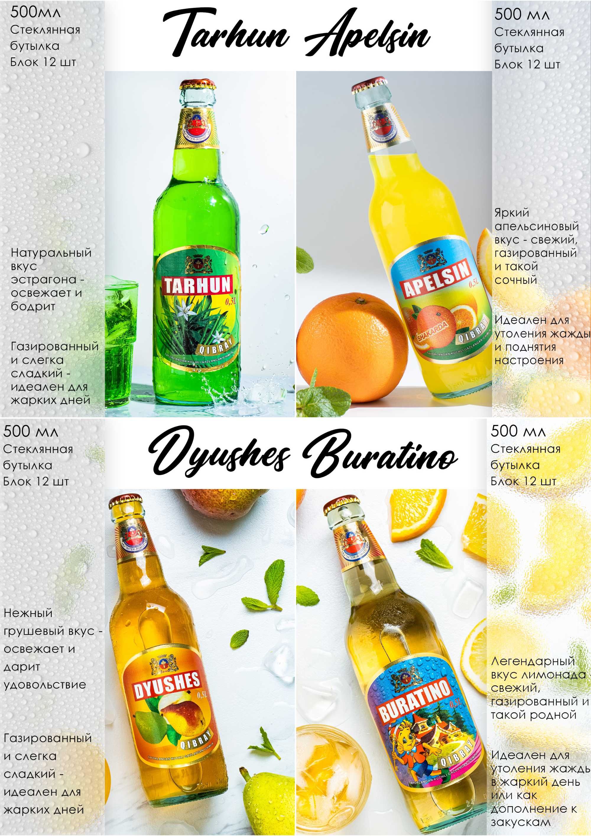 Напитки оптом и мин. вода Тошкент