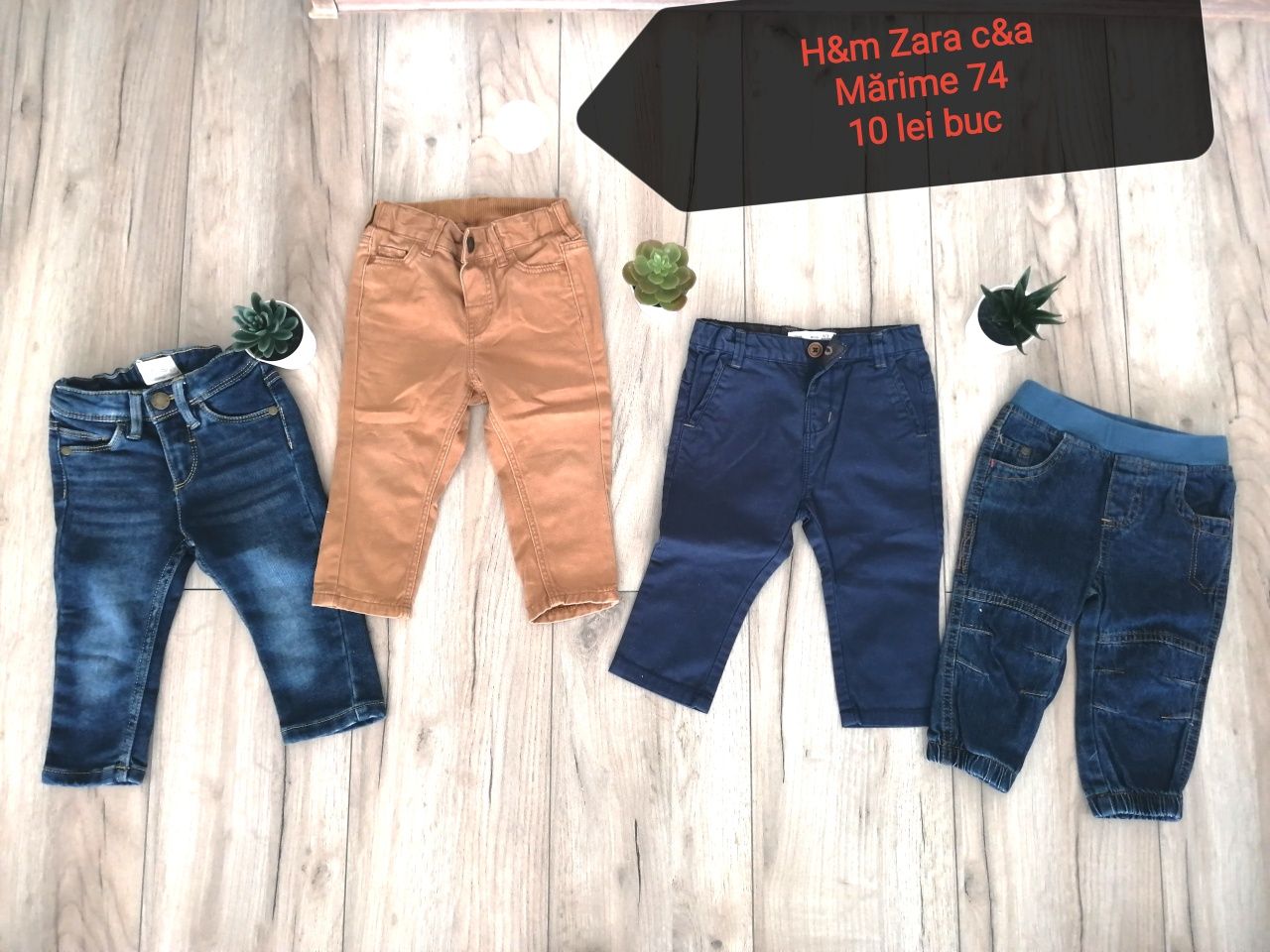 Pantaloni h&m, ZARA, C&a, mărime 74