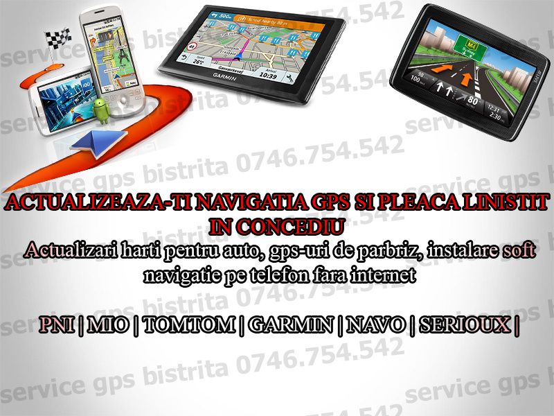 Actualizez Harti GPS 2024 TIR / TAXI Garmin TomTom PNI Navo Becker Mio