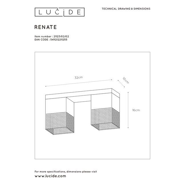 Plafoniera Lucide, model Renate