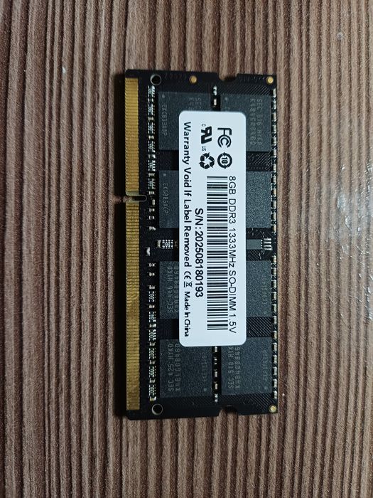 Продаю 2 планки по 8 гб DDR3 1333MHz SO-DIMM или же ноутбучной озу