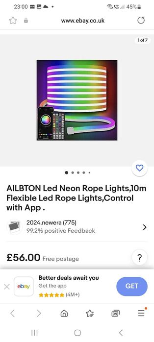 Banda led AILBTON de 6,10,15 ,30m, control cu ​​aplicație/telecomandă