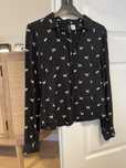 Camasa H&M neagra, marime 32,  cu pisici