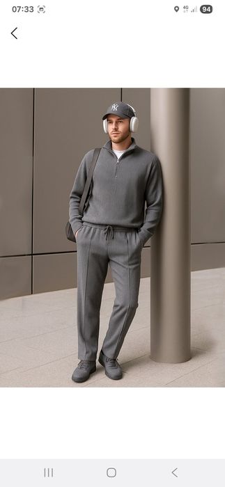 Erkaklar uchun kiyim to‘plami Nasem, ikki qismli kostyum (polo va shim