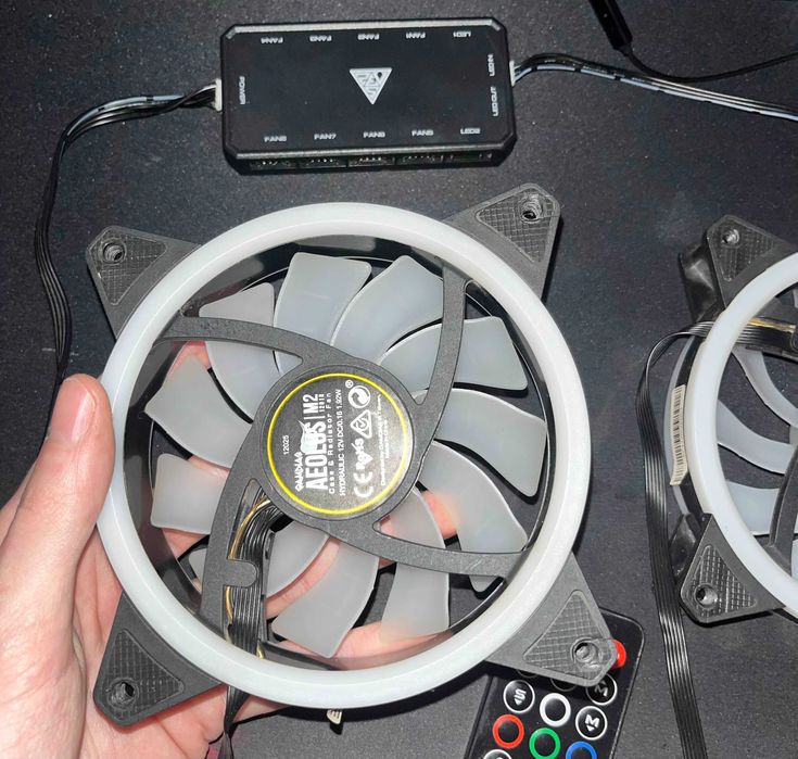 Set ventilatoare/cooler Gamdias Aeolus M2 1201R ARGB +HUB/Telecomanda