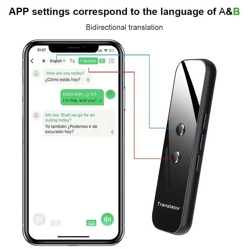 Traducator translator de limbaj portabil 137 de limbi traducere vocală