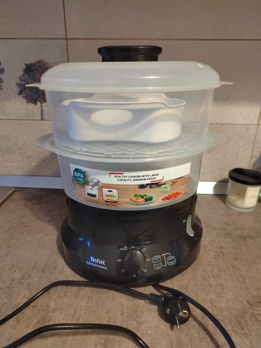 Vând aparat abur Tefal, cu 2 comparatimente pentru gătitul sănătos!