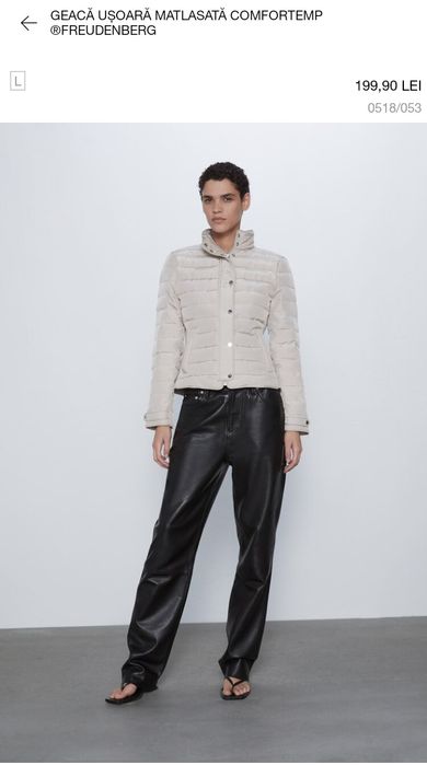 Geaca Zara culoare bej