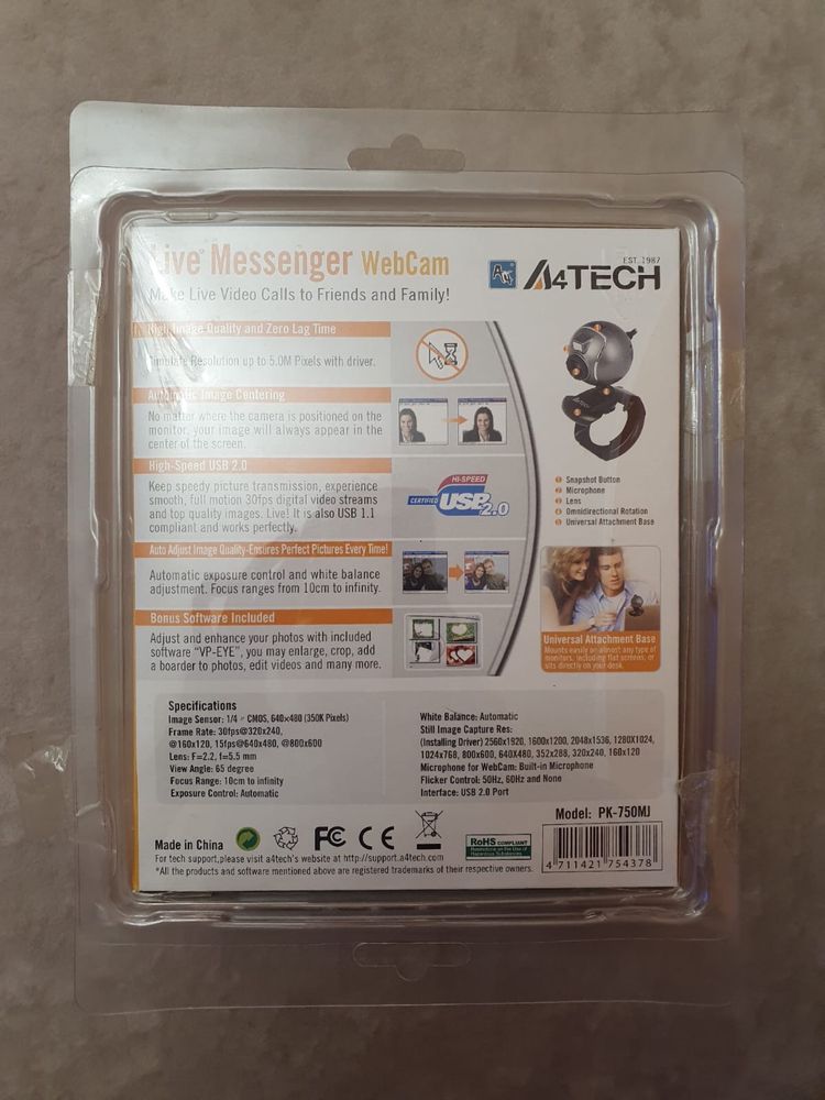 Вебкамера А4Tech